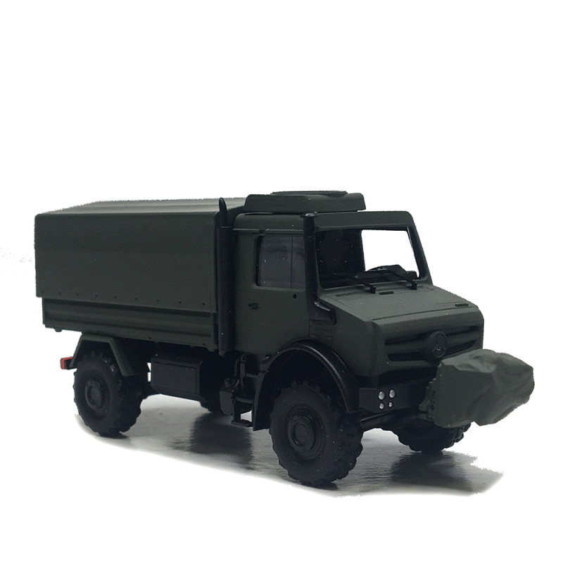 Mercedes Benz, Unimog U5023, véhicule militaire avec treuil - BUSCH 51058 - HO 1/87