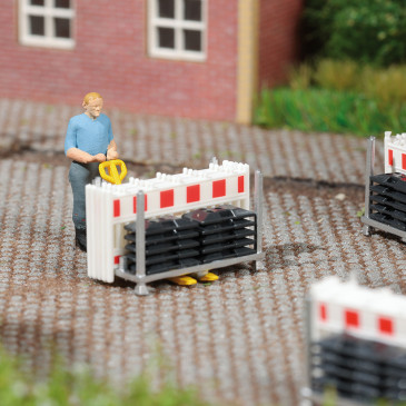 Ensemble d'action, transport par barrière - BUSCH 79897 - HO 1/87
