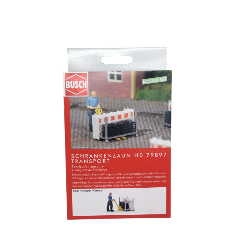 Ensemble d'action, transport par barrière - BUSCH 79897 - HO 1/87