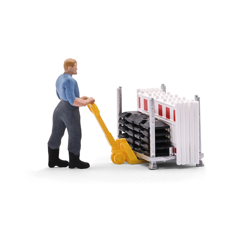 Ensemble d'action, transport par barrière - BUSCH 79897 - HO 1/87