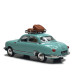Panhard Dyna Z, vert aigue marine, galerie de toit et 2 valises - SAI 1753 - HO 1/87
