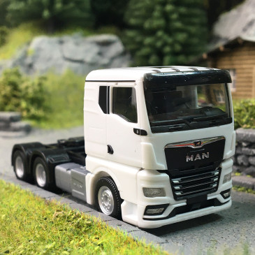 MAN TGX GN, tracteur porteur, 3 essieux, blanc - HERPA 320559 - HO 1/87