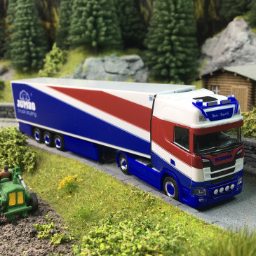 Scania CS 20 HD, semi-remorque frigorique, Heide Logistik, Jumbo Fischer - HERPA 320399 - HO 1/87
