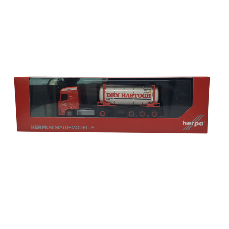 DAF XG, semi-remorque porte-conteneur, Den Hartogh, Pays-Bas - HERPA 320344 - HO 1/87