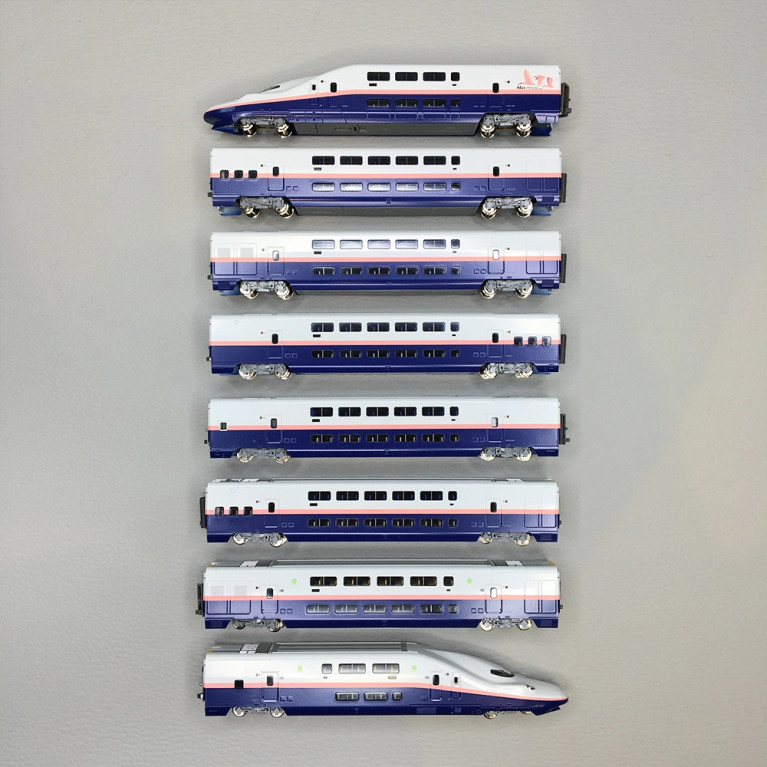 Coffret 8 éléments Shinkansen E4 Max Toki bande rose JR East, Ep. VI - KATO 10-2098 - N 1/160