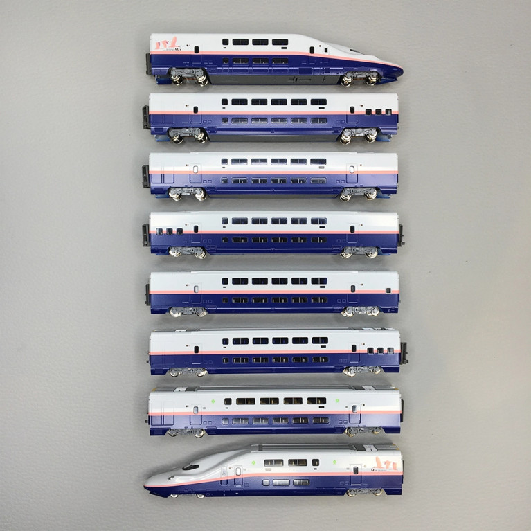 Coffret 8 éléments Shinkansen E4 Max Toki bande rose JR East, Ep. VI - KATO 10-2098 - N 1/160