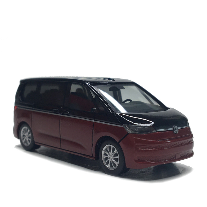 Volkswagen Multivan, noir, rouge - HERPA 430425-002 - HO 1/87