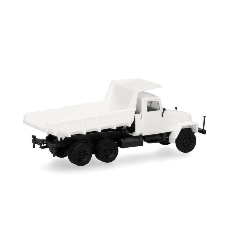 Minikit, Camion benne IFA G5, 3 essieux, blanc - HERPA 014175 - HO 1/87