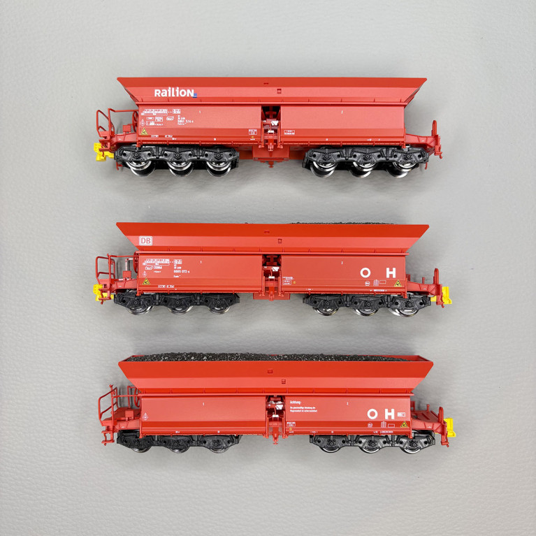 Coffret 3 wagons minéraliers Faals 151/152 DB AG, Ep. VI - ROCO 6600271 - HO 1/87