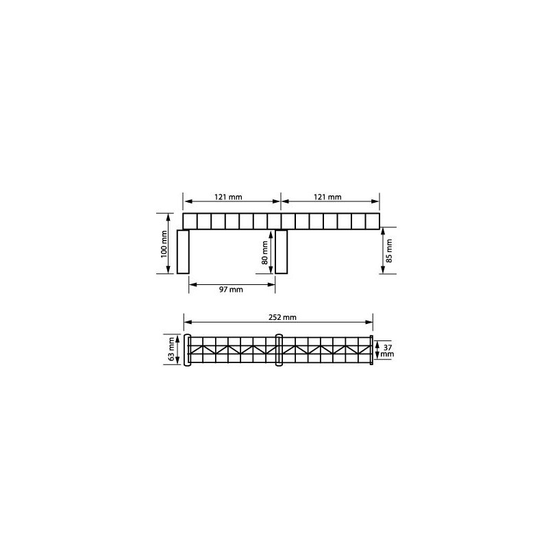 Extension de pont à poutres en tôle - Auhagen 11442 - HO 1/87