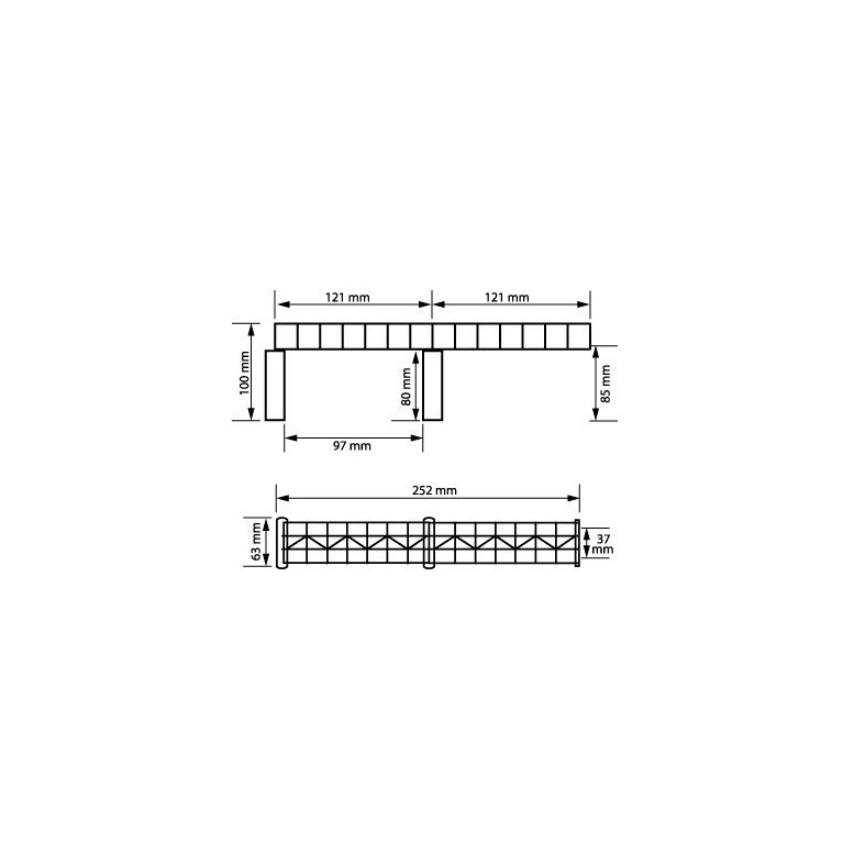 Extension de pont à poutres en tôle - Auhagen 11442 - HO 1/87