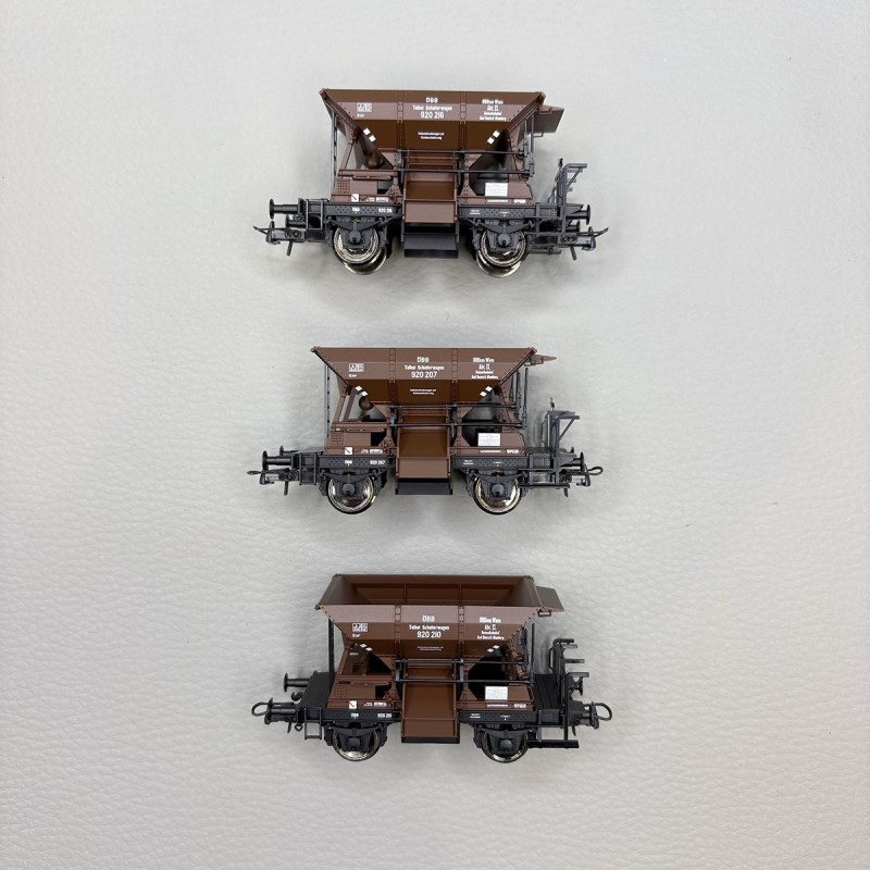 Coffret 3 wagons-trémies à ballast Talbot ÖBB, Ep. III-IV - ROCO 6600283 - HO 1/87