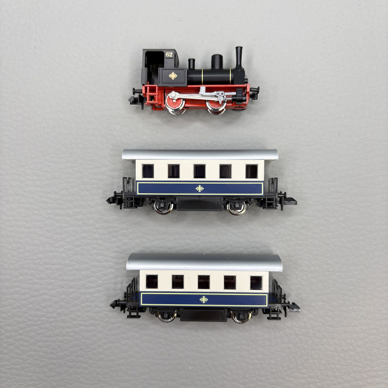 Coffret locomotive à vapeur N°62 et 2 voitures voyageurs - KATO 10-503-2 - N 1/160