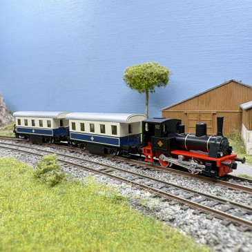 Coffret locomotive à vapeur N°62 et 2 voitures voyageurs - KATO 10-503-2 - N 1/160