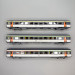 Coffret 3 voitures Corail Vtu B5rtux A10tu B11tu logo encadré SNCF, Ep. IV - LSMODELS 41996 - HO 1/87