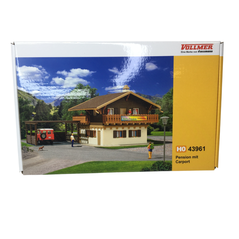 Maison d'hôtes avec abri voiture - VOLLMER 43961 - HO 1/87
