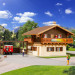 Maison d'hôtes avec abri voiture - VOLLMER 43961 - HO 1/87