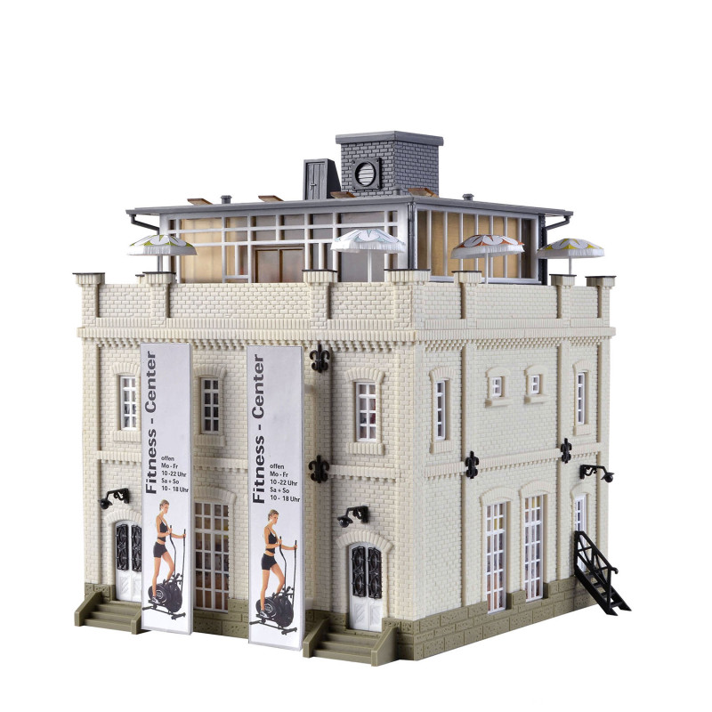 Centre de remise en forme avec terrasse sur le toit - VOLLMER 43608 - HO 1/87