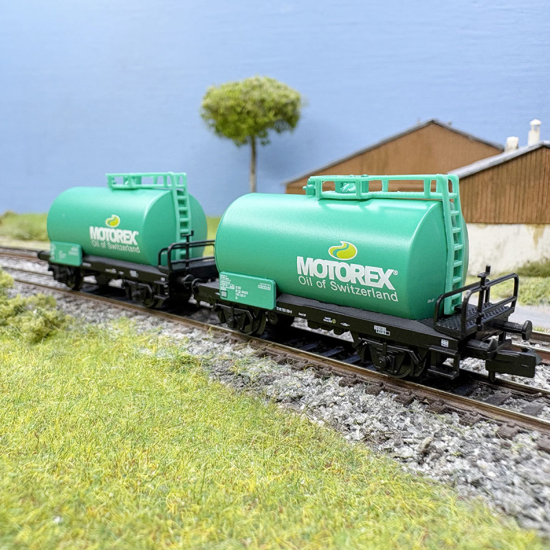 Coffret 2 wagons-citernes Motorex turquoise WASCOSA, Ep. VI - ARNOLD HN6748 - N 1/160