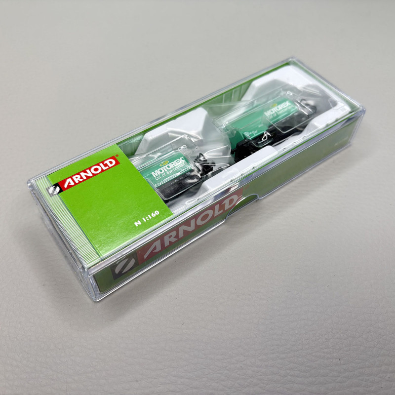 Coffret 2 wagons-citernes Motorex turquoise WASCOSA, Ep. VI - ARNOLD HN6748 - N 1/160
