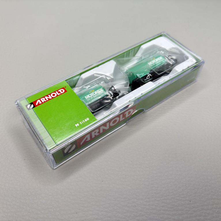 Coffret 2 wagons-citernes Motorex turquoise WASCOSA, Ep. VI - ARNOLD HN6748 - N 1/160