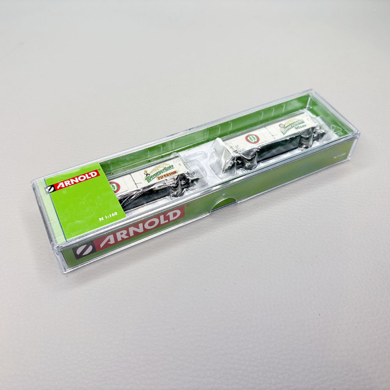 Coffret 2 wagons frigorifiques 2 essieux Wernesgrüner DR, Ep. IV - ARNOLD HN6749 - N 1/160