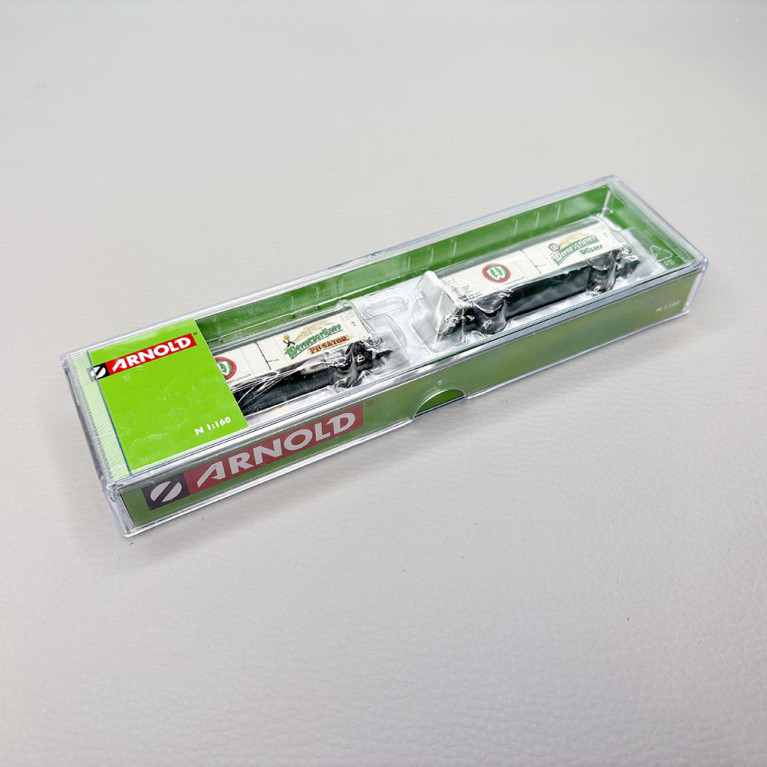 Coffret 2 wagons frigorifiques 2 essieux Wernesgrüner DR, Ep. IV - ARNOLD HN6749 - N 1/160
