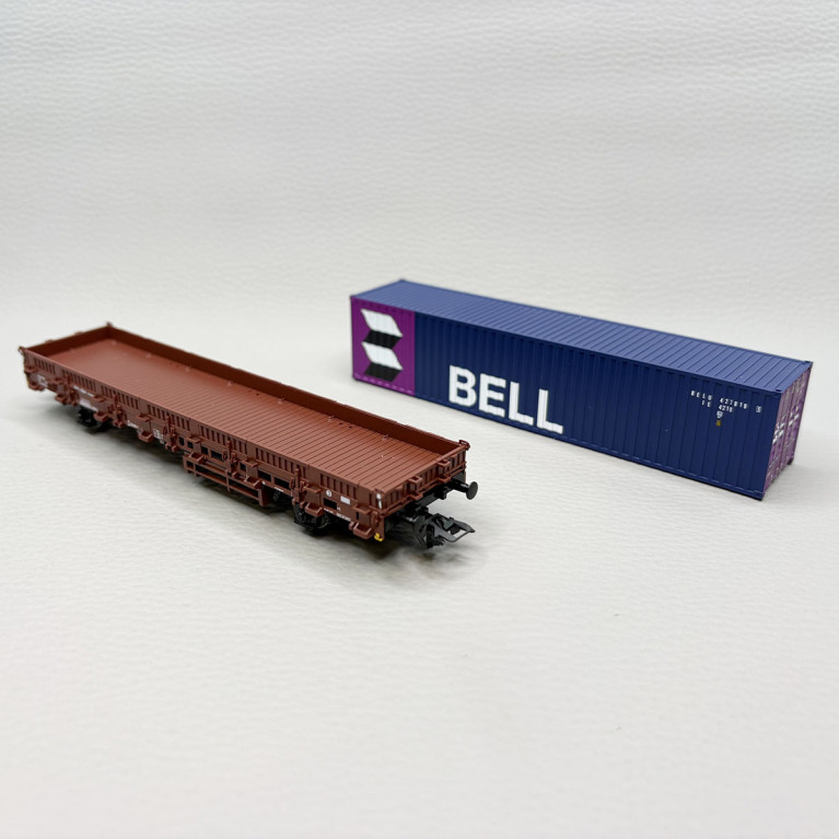 Coffret 2 wagons à ranchers Kbs conteneurs 40 pieds BELL NS, Ep. IV - MÄRKLIN 46939 - HO 1/87