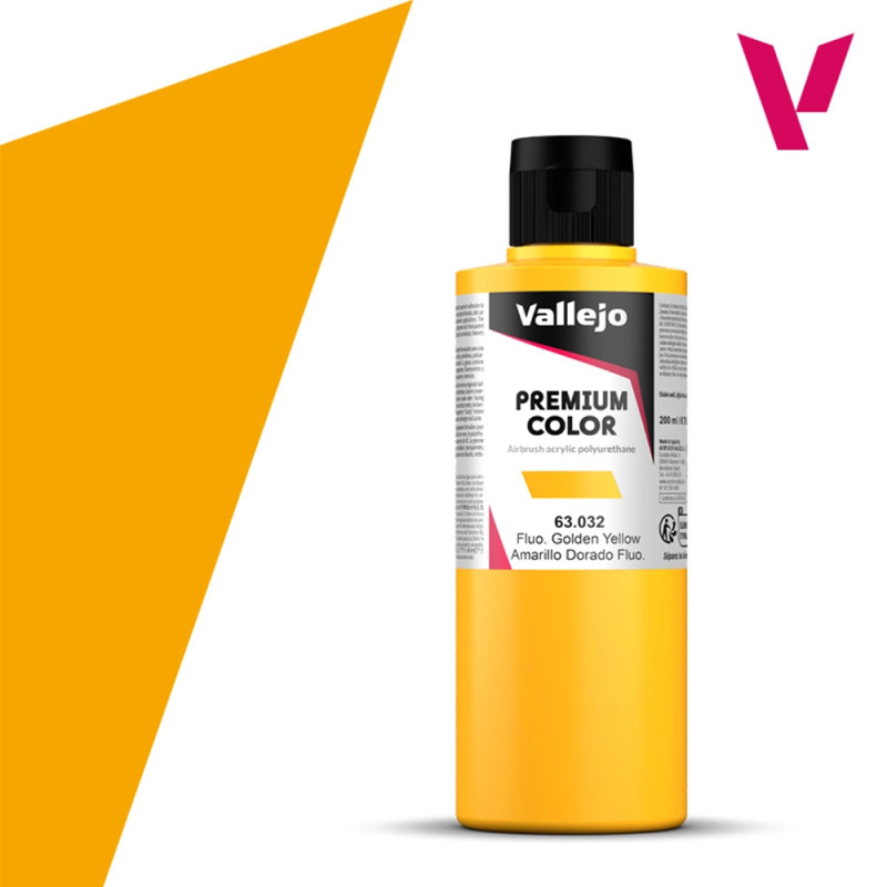 Jaune Doré Fluo - 200ml Fluorescent Premium Color - VALLEJO 63.032
