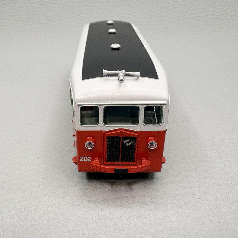 Autorail De Dion-Bouton type ND N°202 rouge/gris perle CFD Vivarais-Lozère, Ep. III - REE VM-054 - HOm/HOe 1/87