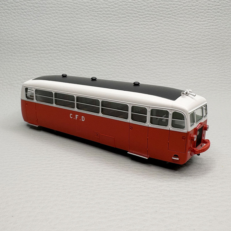 Autorail De Dion-Bouton type NC N°402 rouge/gris perle toit gris CFD Saône Loire, Ep. II-III - REE VM-057 - HOm/HOe 1/87