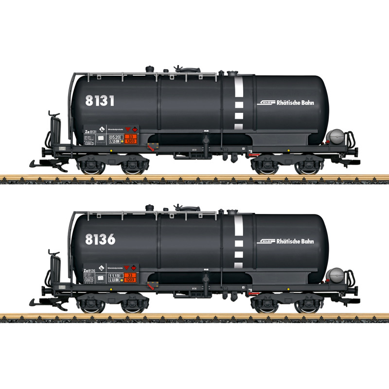 Coffret 2 wagons-citernes type Za 8131 et 8136 RhB, Ep. VI - LGB 47835 - G 1/22.5