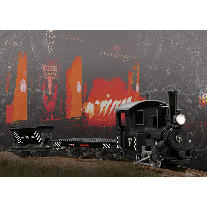 Coffret de démarrage Wacken Open Air W:O:A locomotive tombereau wagon blocs - LGB 70505 - G 1/22.5
