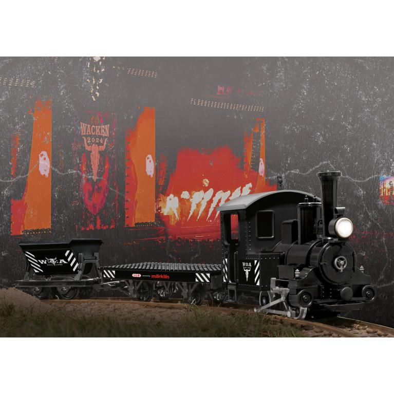 Coffret de démarrage Wacken Open Air W:O:A locomotive tombereau wagon blocs - LGB 70505 - G 1/22.5