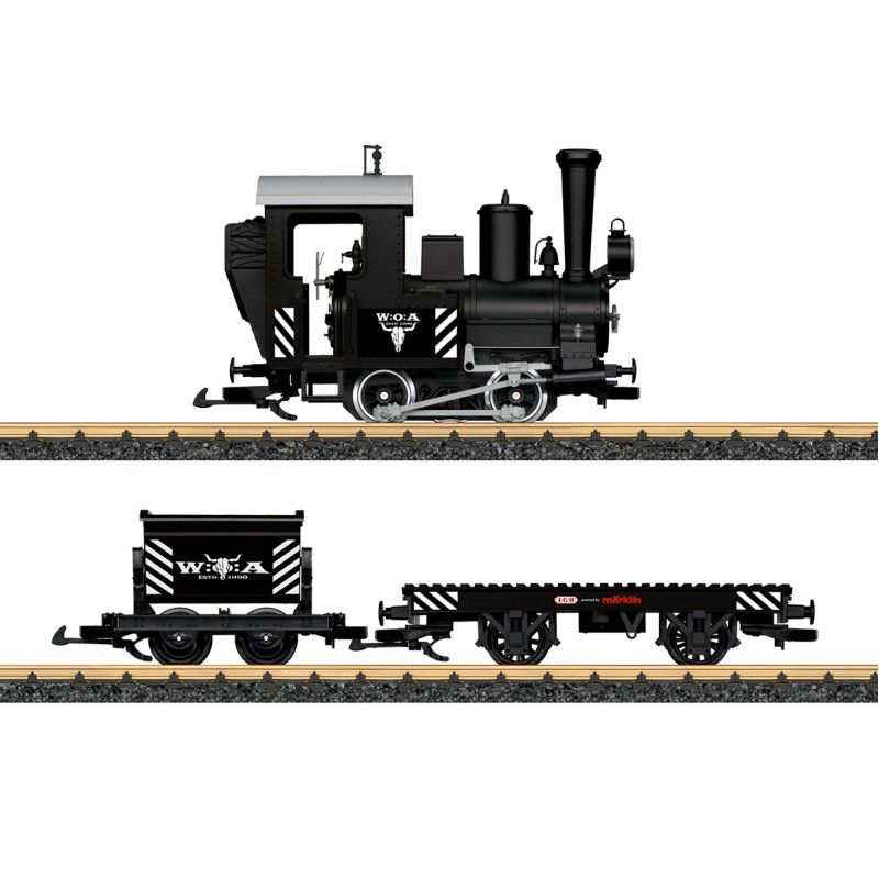 Coffret de démarrage Wacken Open Air W:O:A locomotive tombereau wagon blocs - LGB 70505 - G 1/22.5