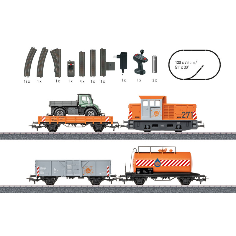 Coffret de départ Service Communal Henschel DHG 300 B Märklin 29296 HO 1/87