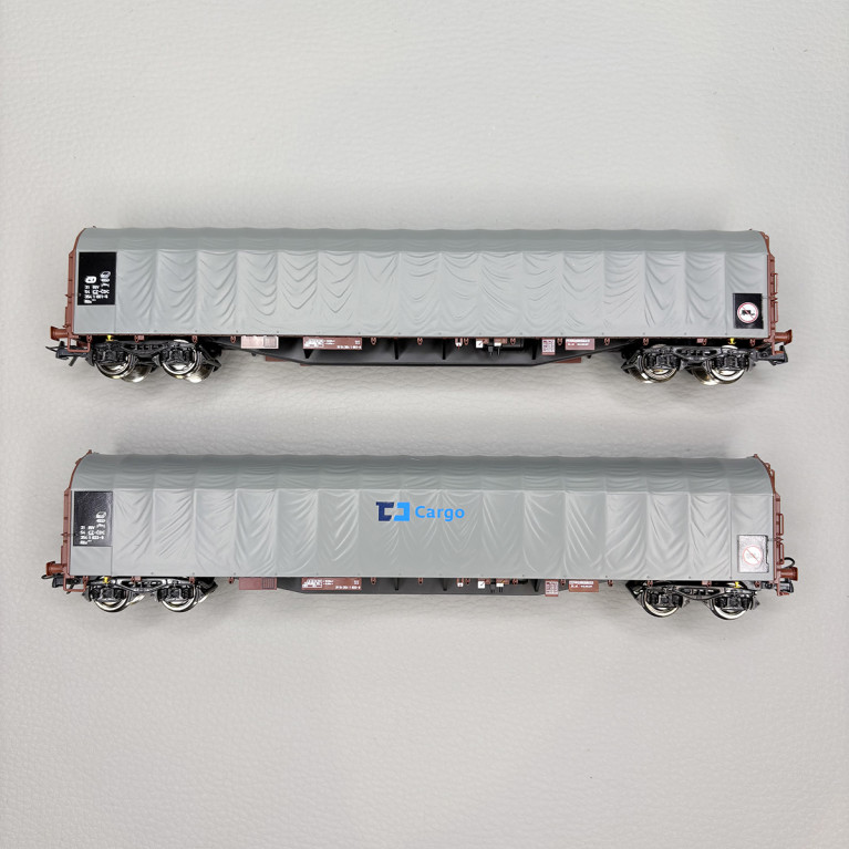 Coffret 2 wagons à bâche coulissante type Rils-y ČD Cargo, Ep. VI - ROCO 6600159 - HO 1/87