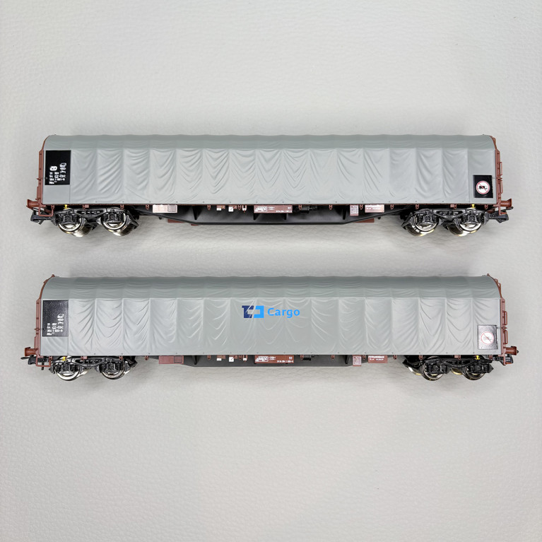 Coffret 2 wagons à bâche coulissante type Rils-y ČD Cargo, Ep. VI - ROCO 6600159 - HO 1/87