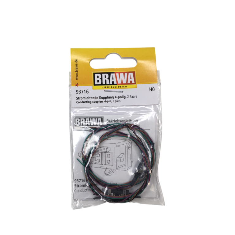 Coupleur électrique 4 pôles - BRAWA 93716 - HO 1/87