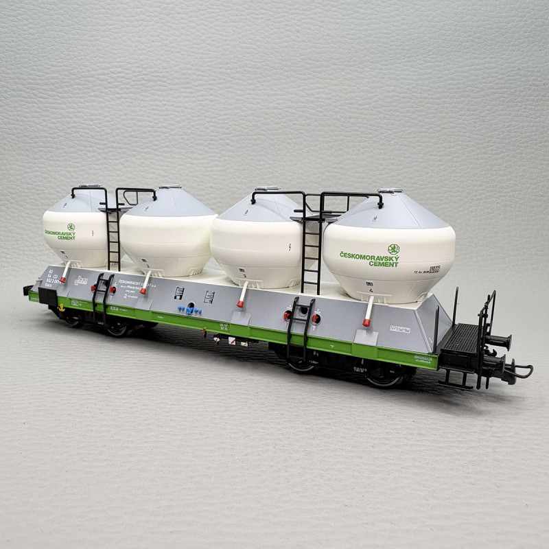 Coffret 2 wagons-silos type Uacs Českomoravský cement ČD, Ep. V - ROCO 6600237 - HO 1/87