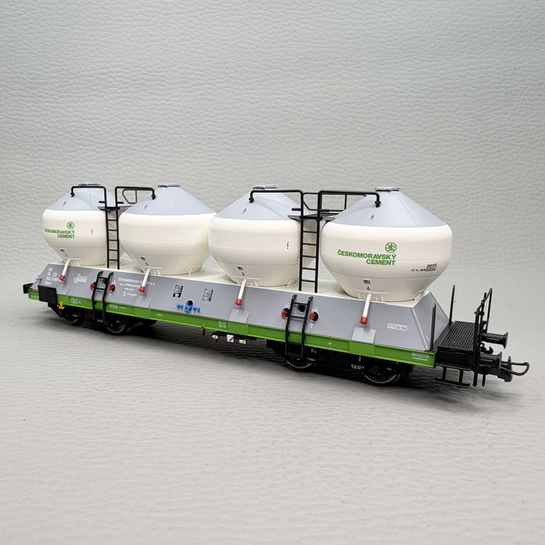 Coffret 2 wagons-silos type Uacs Českomoravský cement ČD, Ep. V - ROCO 6600237 - HO 1/87