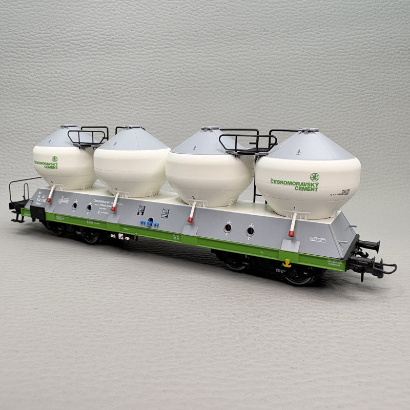 Coffret 2 wagons-silos type Uacs Českomoravský cement ČD, Ep. V - ROCO 6600237 - HO 1/87