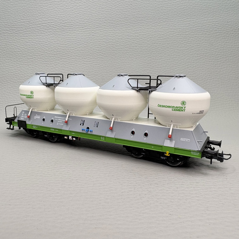 Coffret 2 wagons-silos type Uacs Českomoravský cement ČD, Ep. V - ROCO 6600237 - HO 1/87