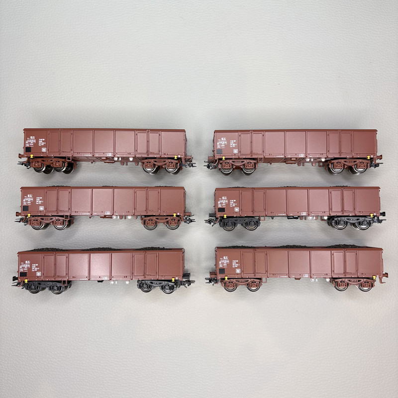 Coffret 6 wagons-tombereaux type Eas 5949/5971 chargés lignite DR, Ep. IV-V - MÄRKLIN 46919 - HO 1/87