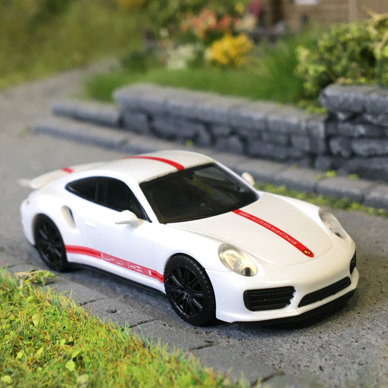 Porsche 911 Turbo, blanc - HERPA 420358-002 - HO 1/87