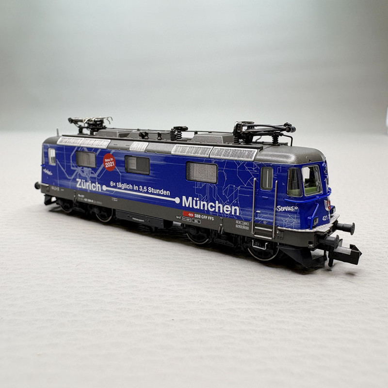 FLEISCHMANN 732405 - Locomotive Re 421 394-8 Zurich-Munich CFF SBB Ep. VI N 1/160 modélisme
