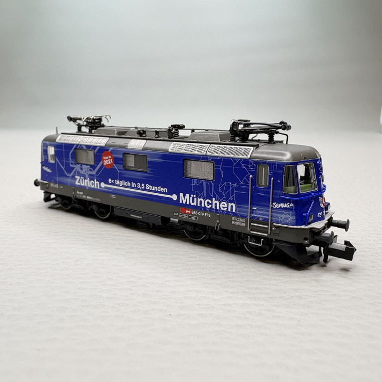 FLEISCHMANN 732405 - Locomotive Re 421 394-8 Zurich-Munich CFF SBB Ep. VI N 1/160 modélisme