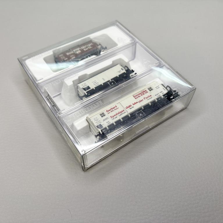 Coffret 3 wagons couverts spéciaux Poisson CO2 Vin DRG DRB, Ep. II - FLEISCHMANN 6660148 - N 1/160