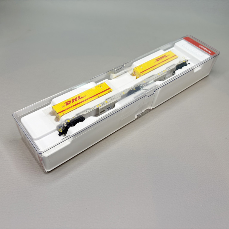 Wagon articulé double poche Sdggmrs T2000 conteneurs DHL AAE Wascosa, Ep. VI - FLEISCHMANN 6660069 - N 1/160