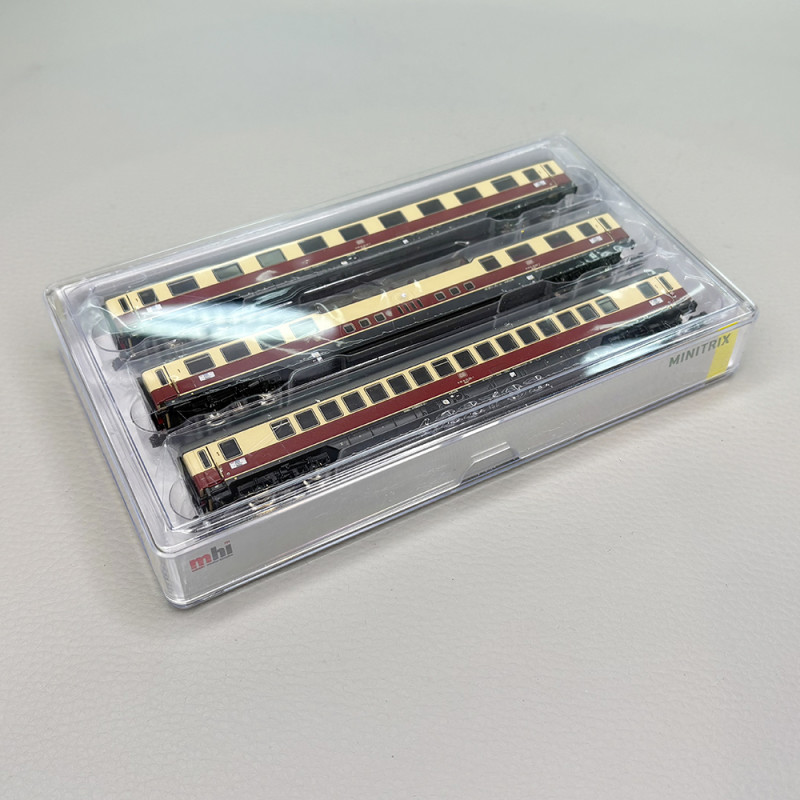 Coffret 3 voitures TEE Rheinpfeil Avümh 111 ADümh 101 Apümz 121 DB, Ep. IV - MINITRIX 15368 - N 1/160